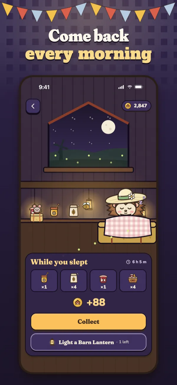 BarnWorks App Store screenshot: Come back every morning